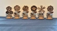 Wooden MDF  3D Flower Craft Shapes Blanks 3mm  Spring, Gifts, Teacher, Birthday