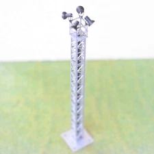 1 x HO tower light LED made street yard light spotlight assembled metal #S4