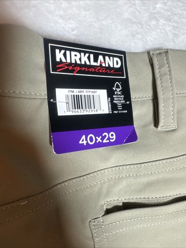 Kirkland Signature Men’s Commuter Pants Tan Size 40 x 29 - Picture 8 of 8