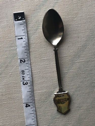 Wien Austria 🇦🇹 Demitasse muchos azúcar espresso plata cuchara coleccionable 🥄 - Imagen 9 de 12