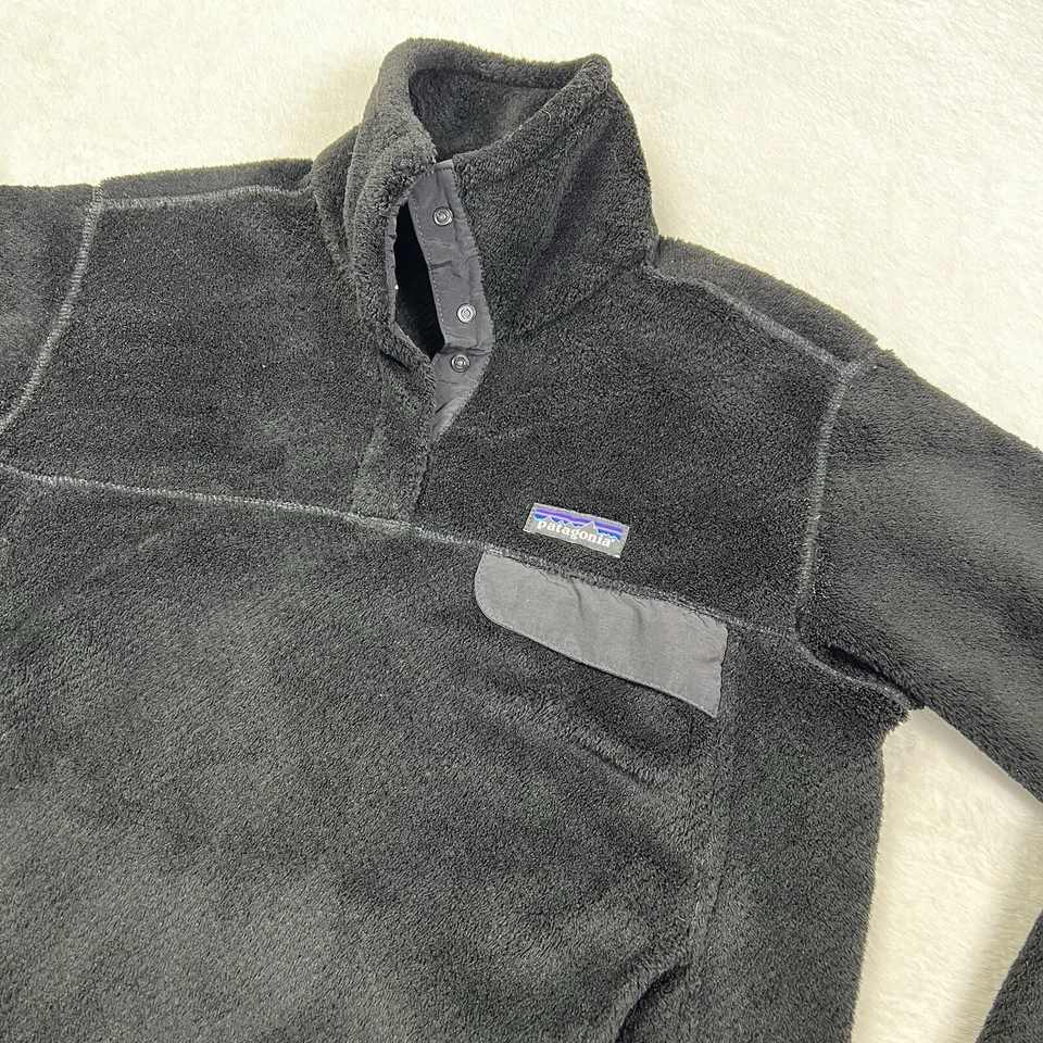 Patagonia Women Re-Tool Snap-T Fleece Pullover 1/4 Black Polartec Fleece Size S - Image 2 of 4