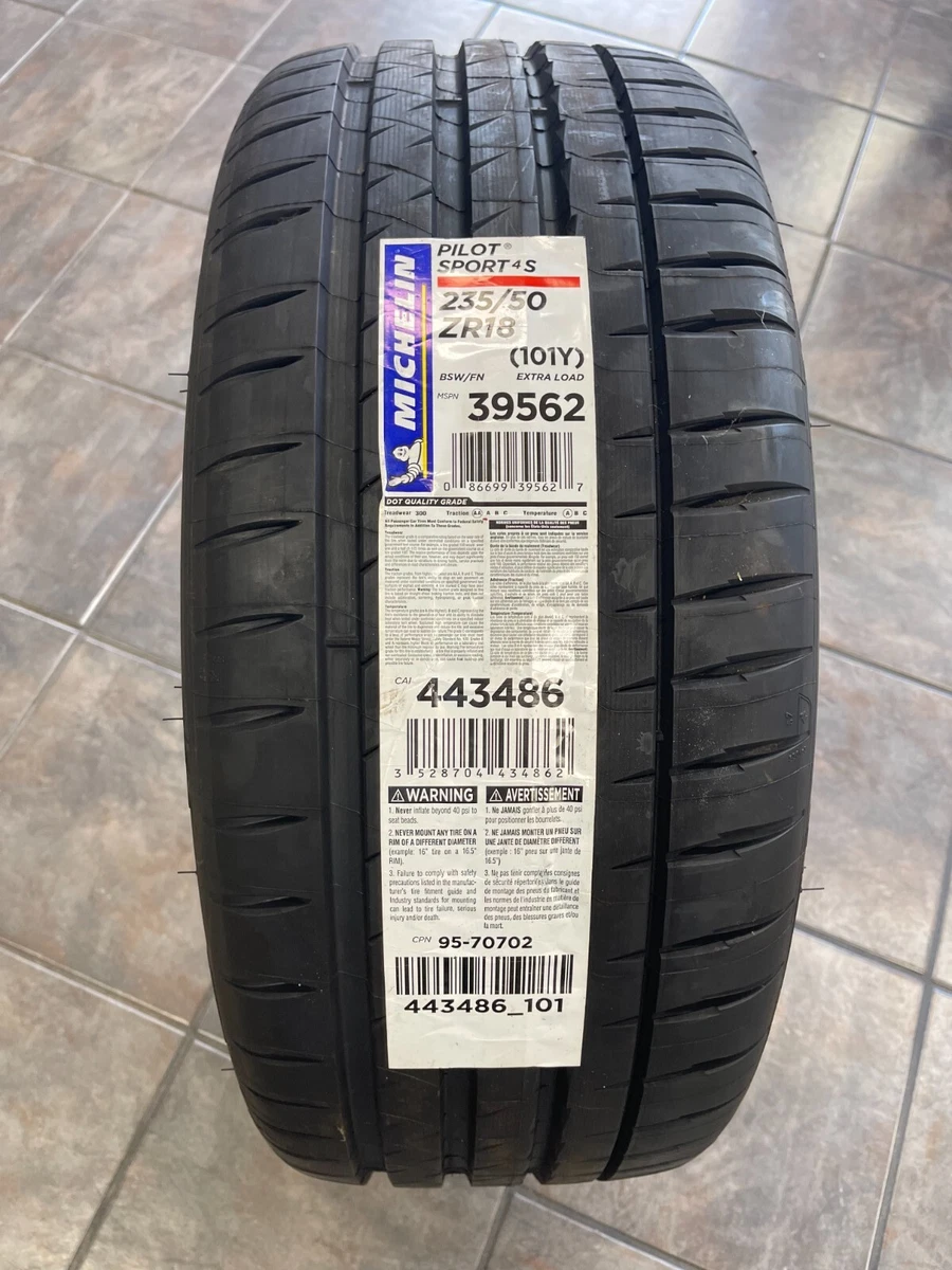 Michelin Pilot Sport 4S 235 50ZR18 Tire eBay