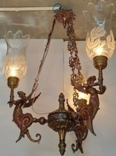 Interior Design Mermaid Brass Cut Glass Ceiling Hanging Chandelier Light Lot 10