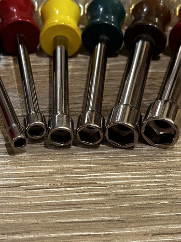 VINTAGE CRAFTSMAN 6 PIECE SAE NUT DRIVER SET 3/16 1/4 5/16 11/32 7/16 1/2 USA - Picture 4 of 5