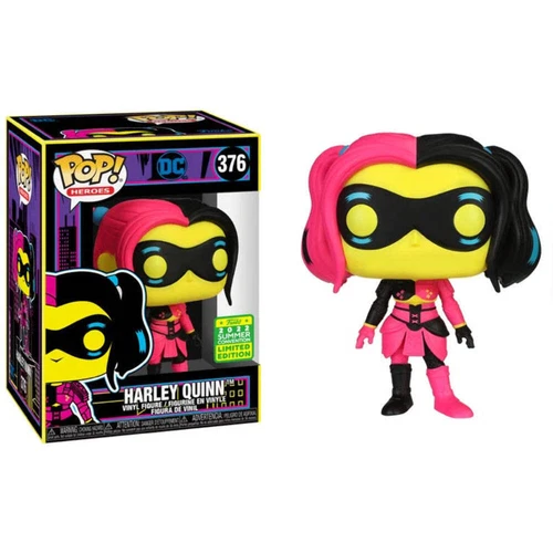 Funko Pop! Harley Quinn (Blacklight) from DC Comics #376 2022 Summer Con