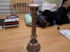 Beautiful Malabar Brass Hex Candlestick -- Silvertone and Brass - Gorgeous!