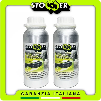 2 X RICARICA POLIMERO LIQUIDO PROFESSIONALE BLU 800GR LUCIDATURA FARI AUTO