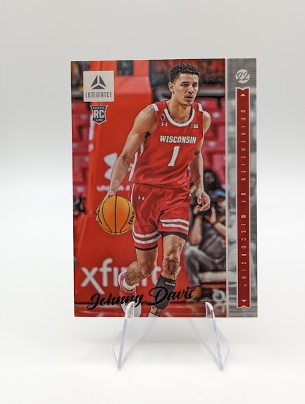 Johnny Davis 2022 Chronicles Luminance Draft Picks Black SP RC #39 Wisconsin