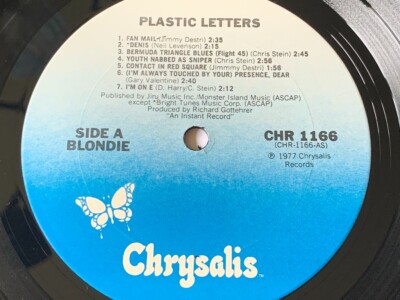 BLONDIE Plastic Letters CHR-1166 Chrysalis 1977 | eBay