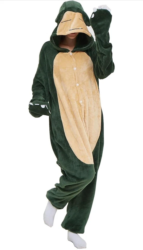 Pijama con capucha para adultos, felpa de animales de dibujos animados de una pieza con disfraces Foto 4 de 4