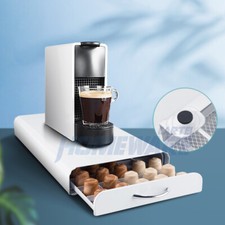 50 Pods Nespresso Coffee Capsule Holder Dispenser Storage Rack Organizer White