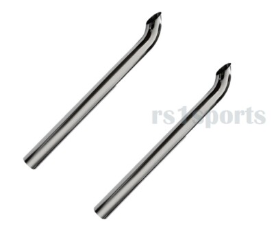 2PCS Chrome Curved Stack Pipe 4 inch 4'' OD X 36''inch Exhaust Truck Tube Tailpipe