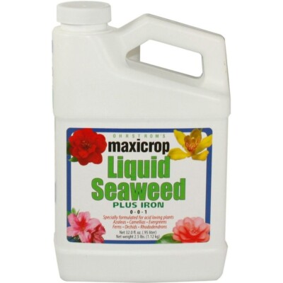 Maxicrop Liquid Seaweed Plus Iron 0.1 - 0 - 1 - Seaweed Plus Iron - 1 Quart/ L