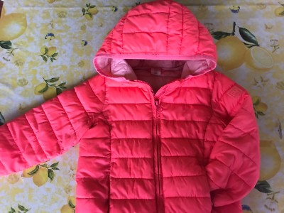 Giubbotto bimba con cappuccio cerniera rosa anni 95 cm baby Gap