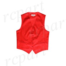 New Men's Paisley Tuxedo Vest Waistcoat only prom Red formal wedding party