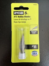 RYOBI #11 Steel Precision Hobby Knife Replacement Utility Knife Blades (5-Piece)