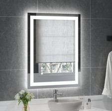 28 x 36in LED Bathroom Mirror 3 Color Anti-fog Wall Vanity Touch Makeup Mirror