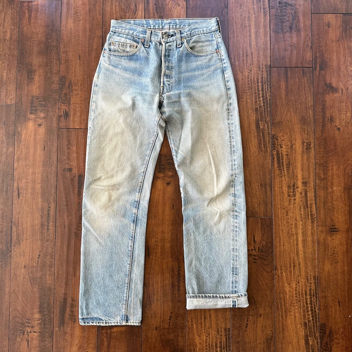 Levis Vintage 80s Redline Selvedge USA 501 XX Jeans 66 70s 31x34 Act 28x30
