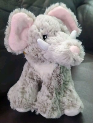 Wags & Purrs 7'' Grey Poseable Elephant Dog Toy w/Squeaker Kellytoy PT900E New