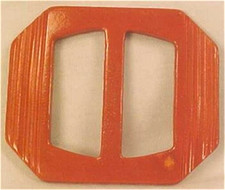 Orange Belt Buckle Wood Carved Vintage A Retro Beauty 3