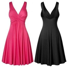 Evening Dress Plus Size Sexy V-Neck Cocktail Elegant Women Lady Evening Dress