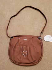 Women's Rosetti Lenora Convertible Hobo Bag Dark Brown Rawhide New