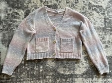 BB DAKOTA STEVE MADDEN Small Pink Pastel Cardigan Sweater GREAT CONDITION