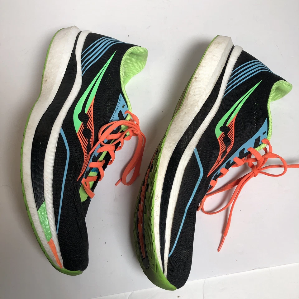 Saucony Endorphin Pro - Ee. Uu. 15 Hombre - Negro Verde Naranja Atletismo - Imagen 4 de 4