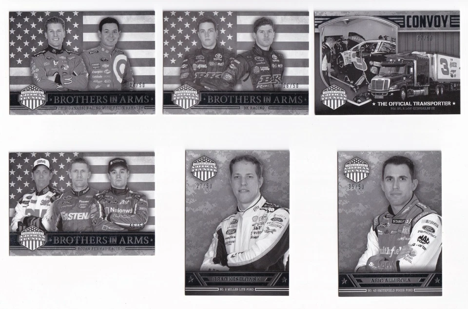 2014 Am. Thunder NUMBERED B & W PARALLEL #36 Brian Vickers BV$5! #09/50! - Image 3 of 3