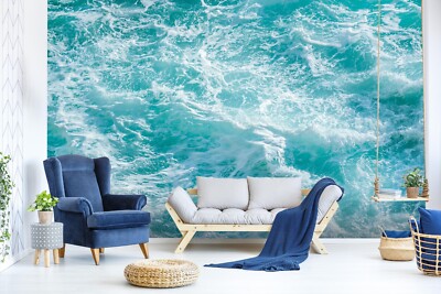 3D Ocean Waves E2848 Wallpaper Mural Paper Wall Print Indoor Murals CA Honey