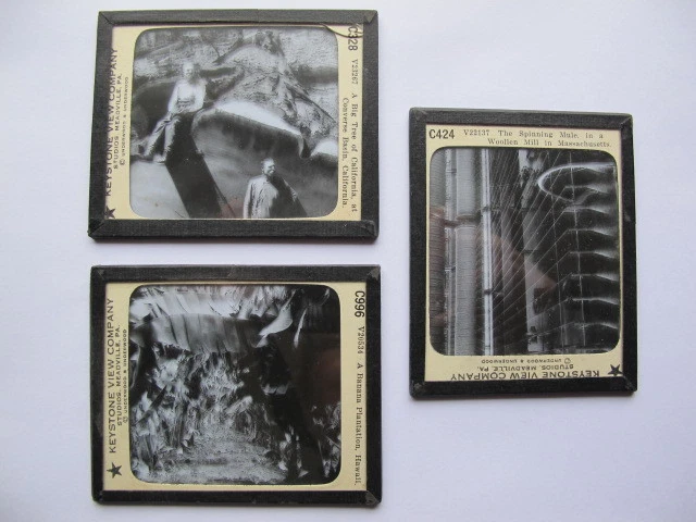 VINTAGE KEYSTONE VIEW COMPANY STUDIOS VINTAGE GLASS SLIDES PHOTOS