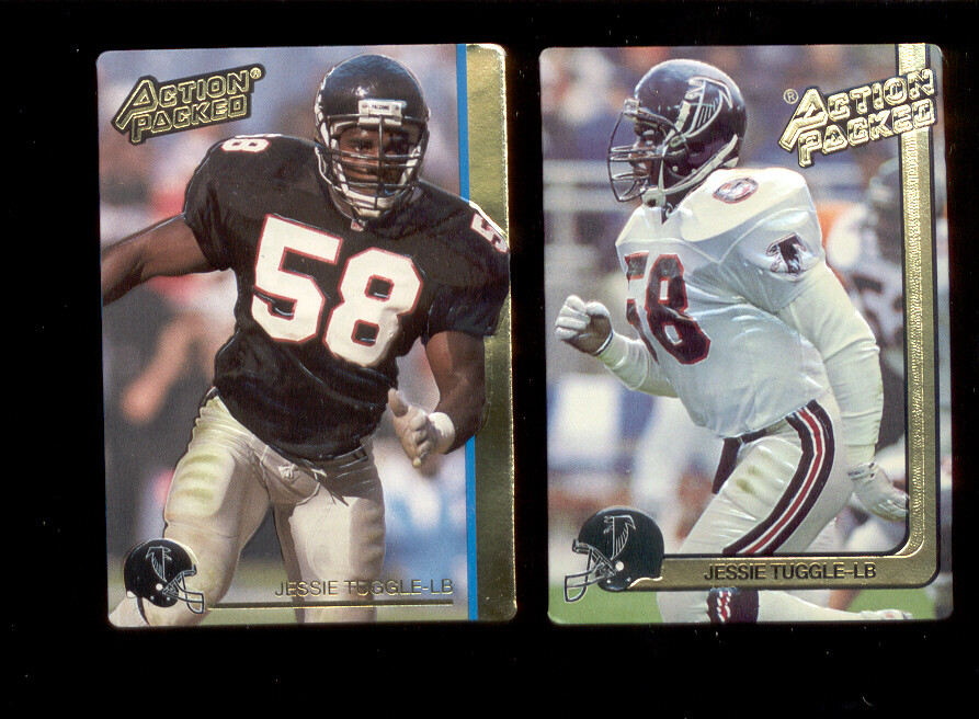1991 & 1992 Action Packed JESSIE TUGGLE Atlanta Falcons Card Lot