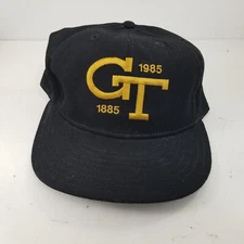 Vintage 1985 New Era Pro Model Georgia Tech Jackets Fitted 100% Wool Hat 7-1/2 