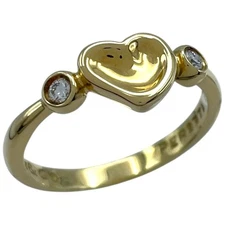 TIFFANY&Co. & CO Full Heart Ring Gold 750 Diamond Jewelry Used