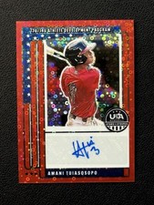 🔥2026 Panini Stars & Stripes Prizm Gold Amani Tuiasospo /25 Red Disco Auto 🔥