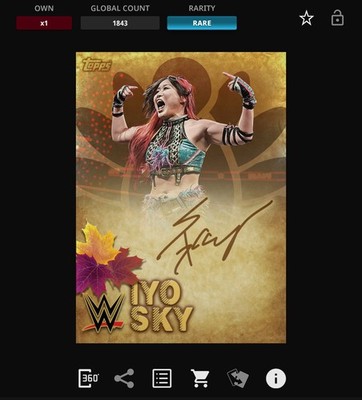 VIDEOGAME Topps WWE Slam 25 - MAIN EVENT HARVEST HAVOC Signature - IYO SKY