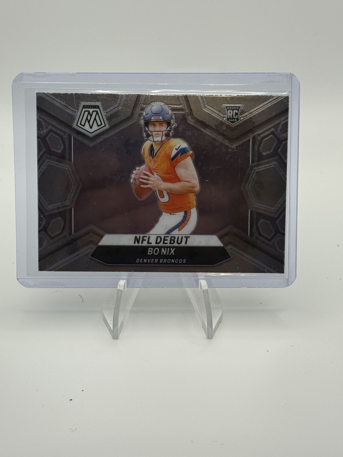 2024 Panini Mosaic- Bo Nix #271 Silver NFL Debut Denver Broncos (RC)
