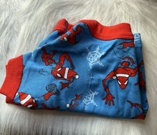 Hannah Andersson Pet/Dog Marvel Spider-Man Blue/Red Holiday Christmas Pajamas S