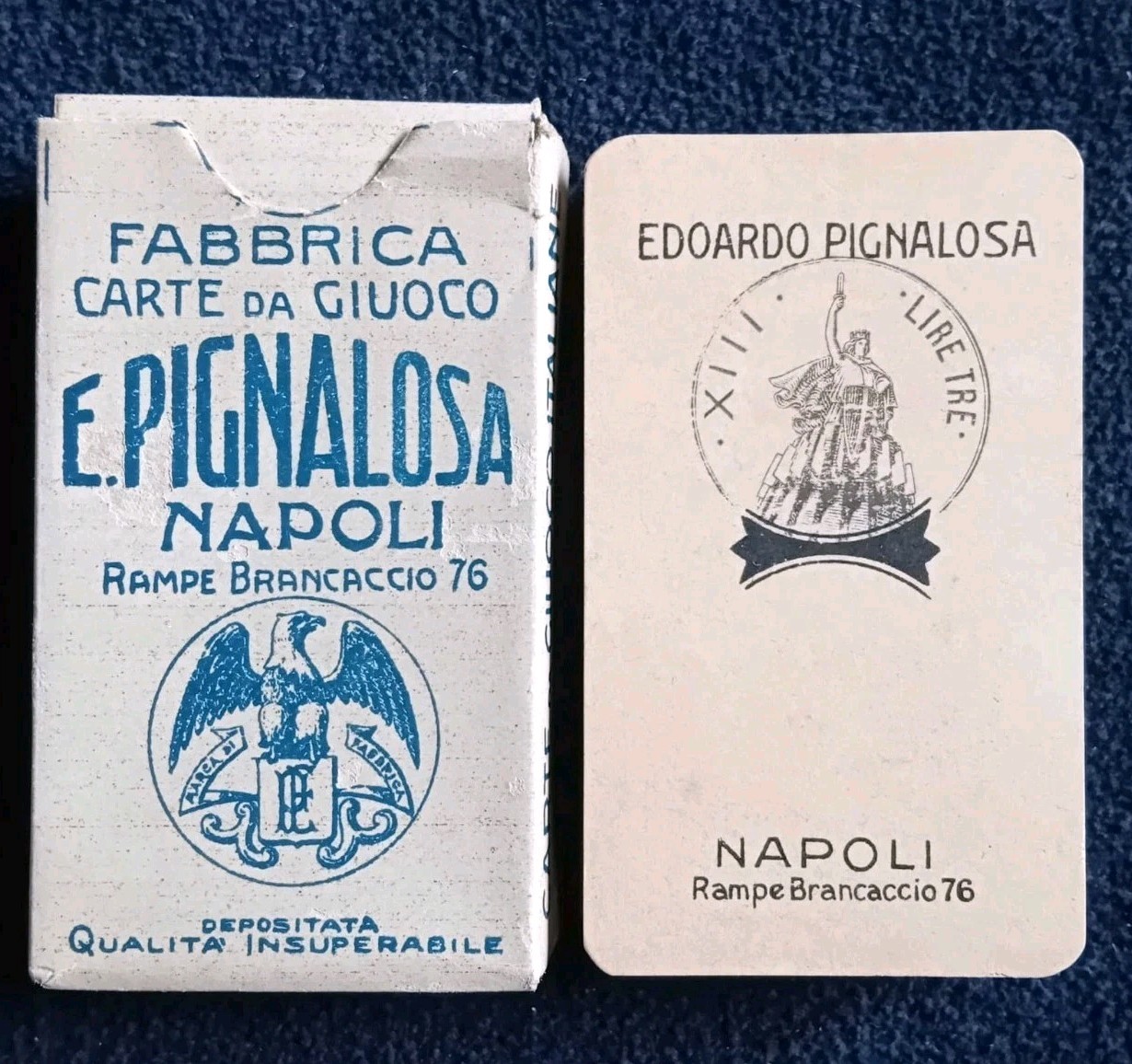 CARTE DA GIOCO REGIONALI VITERBO 1944/45 E. PIGNALOSA CARTE DA GIOCO ANTICHE