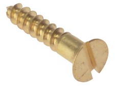 Forgefix Holzschraube Schlitz CSK Massiv Messing 3/4 Zoll X 4 Box 200 FORCSK344B