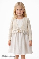 Vestitino Cerimonia Bambina  vestito Avorio  Sabbia 2 3 4 5 anni Elegante  abito