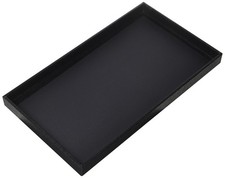 3-Piece 1 -Inch Deep Black Full Size Plastic Stackable Jewelry Tray 14 3/4" X...