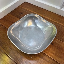 Vintage Pewter Wilton Armetale 9" Square Serving Bowl USA Made RWP Columbia