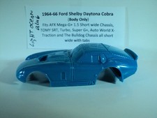 HO scale Slot Car Custom Resin body only Ford Ocean Blue Daytona Cobra Fits AFX