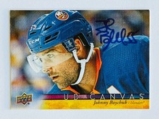 Johnny Boychuk Islanders Autographed 2017-18 Upper Deck Canvas Card #C174 COA