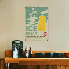 Decorative Plaque Aluminum Foil Painting Metal Aluminum Sign Suitable for Home,