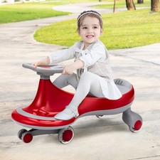 Wiggle Car Ride-on Toy w/ Flashing Wheels for Toddlers  Kids Red