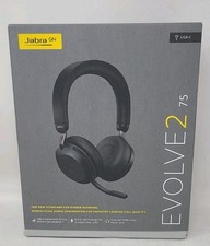Jabra Evolve2 75 Wireless Headset - Black, USB-A, Wireless Charging Pad