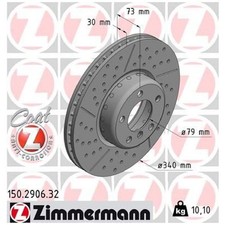 2x Zimmermann Scheibenbremse vorne 34116797602 26269056