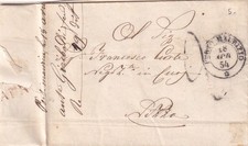 18111-REGNO DI SARDEGNA, PREF.,DA PORTO MAURIZIO A NIZZA, A FRANCESCO CURTI,1854